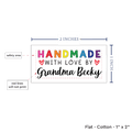 PPLR_HIDDEN_PRODUCT Rainbow Handmade with Love (2"x1"-Cotton)