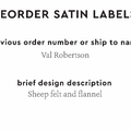 PPLR_HIDDEN_PRODUCT Reorder Previous Label Design - SATIN