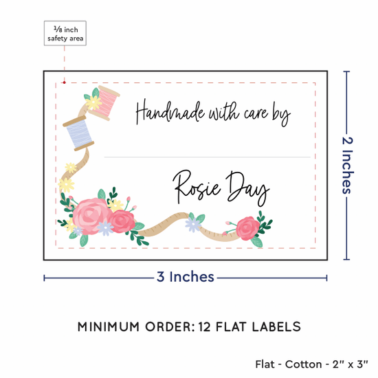 PPLR_HIDDEN_PRODUCT Thread and Flowers with Fill in Blanks (2"x3" Cotton - 12 labels/set)