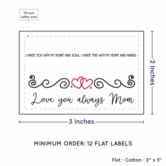 PPLR_HIDDEN_PRODUCT Double Heart Quote (2"x3" Cotton - 12 labels/set)
