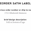 PPLR_HIDDEN_PRODUCT Reorder Previous Label Design - SATIN