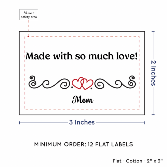 PPLR_HIDDEN_PRODUCT Double Heart Quote (2"x3" Cotton - 12 labels/set)