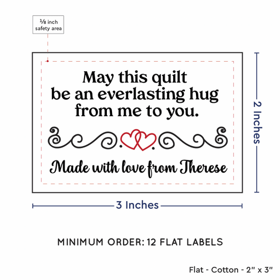 PPLR_HIDDEN_PRODUCT Double Heart Quote (2"x3" Cotton - 12 labels/set)