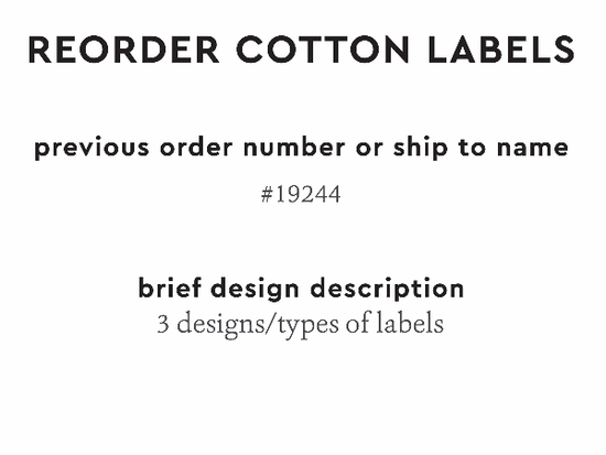 PPLR_HIDDEN_PRODUCT Reorder Previous Label Design - COTTON