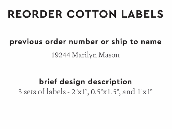 PPLR_HIDDEN_PRODUCT Reorder Previous Label Design - COTTON