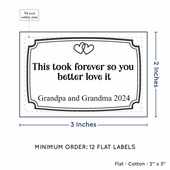 PPLR_HIDDEN_PRODUCT Frame Quote (2"x3" Cotton - 12 labels/set)