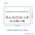 PPLR_HIDDEN_PRODUCT Double Heart Quote (2"x3" Cotton - 12 labels/set)