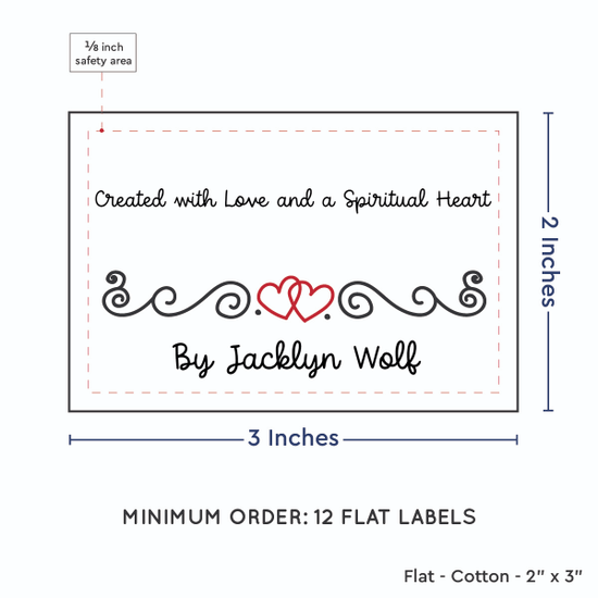 PPLR_HIDDEN_PRODUCT Double Heart Quote (2"x3" Cotton - 12 labels/set)