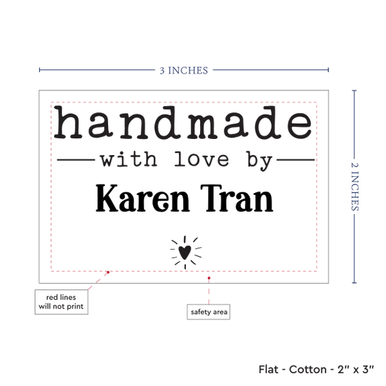 PPLR_HIDDEN_PRODUCT Modern Blanket Label with Heart (2"x3"-Cotton)