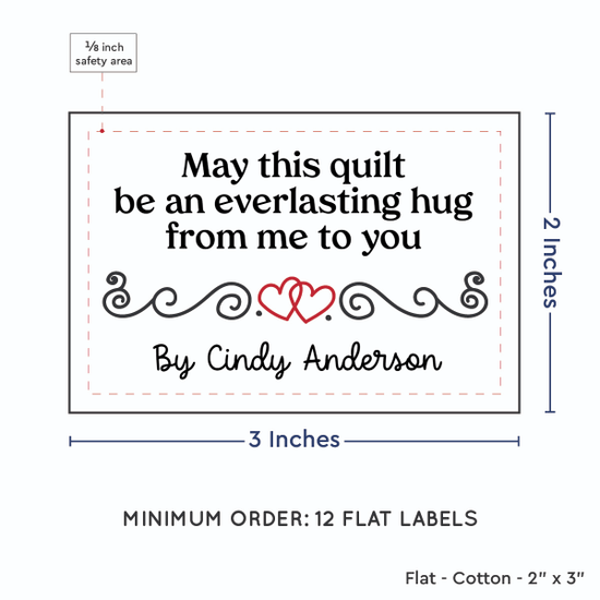 PPLR_HIDDEN_PRODUCT Double Heart Quote (2"x3" Cotton - 12 labels/set)