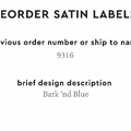 PPLR_HIDDEN_PRODUCT Reorder Previous Label Design - SATIN