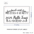 PPLR_HIDDEN_PRODUCT Double Heart Border (2"x3" Cotton - 12 labels/set)