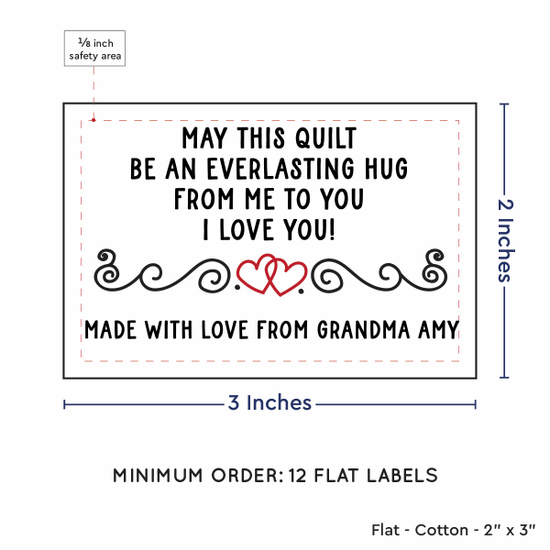 PPLR_HIDDEN_PRODUCT Double Heart Quote (2"x3" Cotton - 12 labels/set)