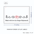 PPLR_HIDDEN_PRODUCT Double Heart Quote (2"x3" Cotton - 12 labels/set)