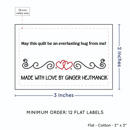 PPLR_HIDDEN_PRODUCT Double Heart Quote (2"x3" Cotton - 12 labels/set)