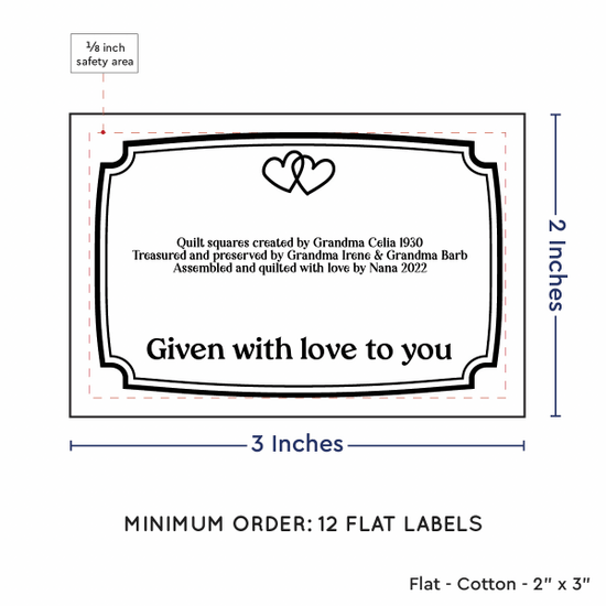 PPLR_HIDDEN_PRODUCT Frame Quote (2"x3" Cotton - 12 labels/set)