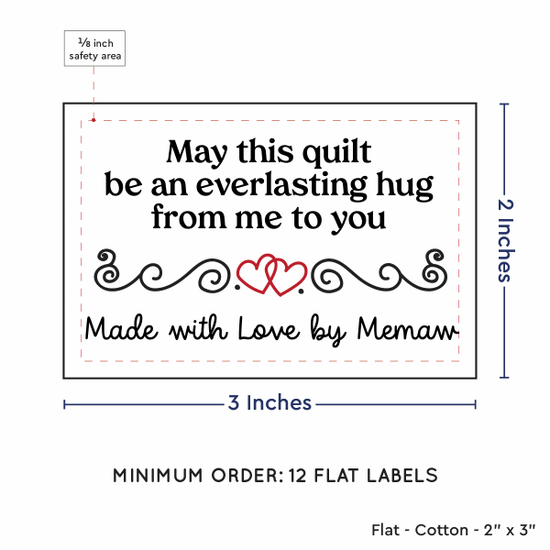 PPLR_HIDDEN_PRODUCT Double Heart Quote (2"x3" Cotton - 12 labels/set)