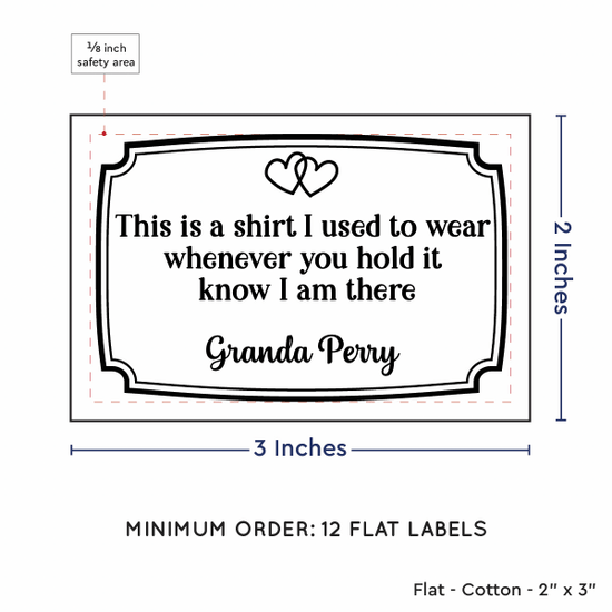 PPLR_HIDDEN_PRODUCT Frame Quote (2"x3" Cotton - 12 labels/set)