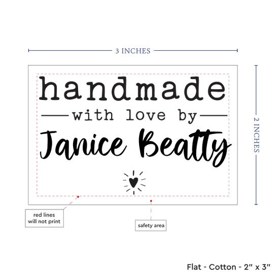 PPLR_HIDDEN_PRODUCT Modern Blanket Label with Heart (2"x3"-Cotton)