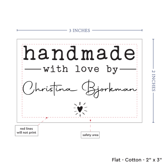 PPLR_HIDDEN_PRODUCT Modern Blanket Label with Heart (2"x3"-Cotton)