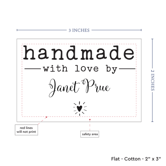 PPLR_HIDDEN_PRODUCT Modern Blanket Label with Heart (2"x3"-Cotton)