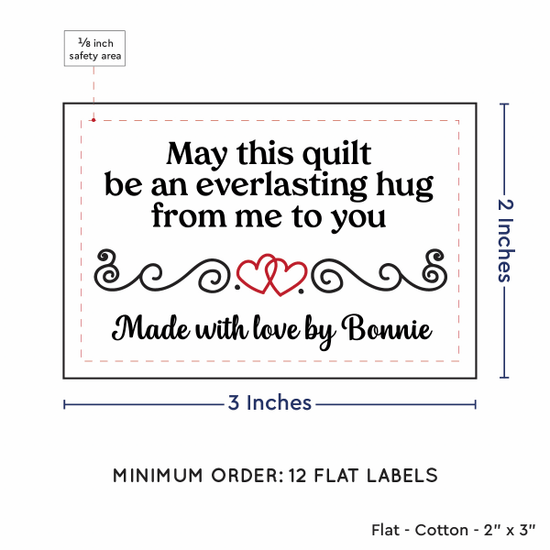 PPLR_HIDDEN_PRODUCT Double Heart Quote (2"x3" Cotton - 12 labels/set)