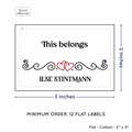 PPLR_HIDDEN_PRODUCT Double Heart Quote (2"x3" Cotton - 12 labels/set)