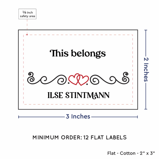 PPLR_HIDDEN_PRODUCT Double Heart Quote (2"x3" Cotton - 12 labels/set)