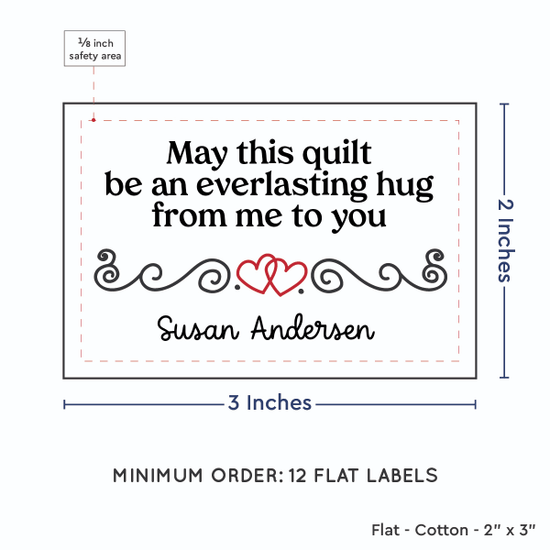 PPLR_HIDDEN_PRODUCT Double Heart Quote (2"x3" Cotton - 12 labels/set)