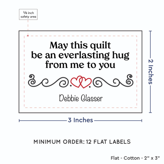 PPLR_HIDDEN_PRODUCT Double Heart Quote (2"x3" Cotton - 12 labels/set)