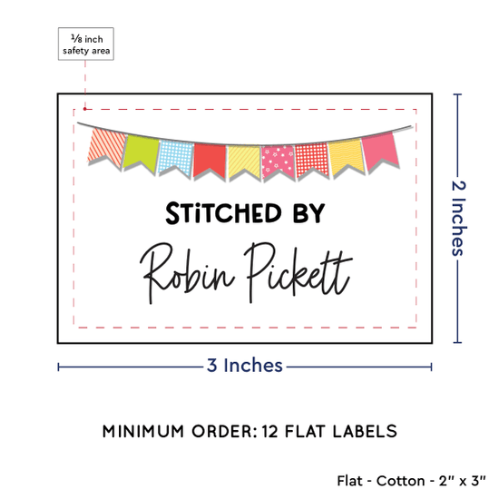 PPLR_HIDDEN_PRODUCT Colorful Banner (2"x3" Cotton - 12 labels/set)