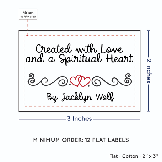 PPLR_HIDDEN_PRODUCT Double Heart Quote (2"x3" Cotton - 12 labels/set)
