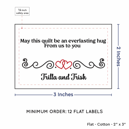 PPLR_HIDDEN_PRODUCT Double Heart Quote (2"x3" Cotton - 12 labels/set)