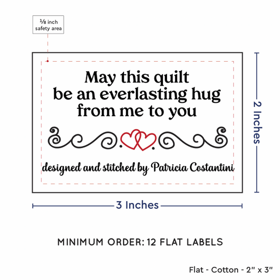 PPLR_HIDDEN_PRODUCT Double Heart Quote (2"x3" Cotton - 12 labels/set)