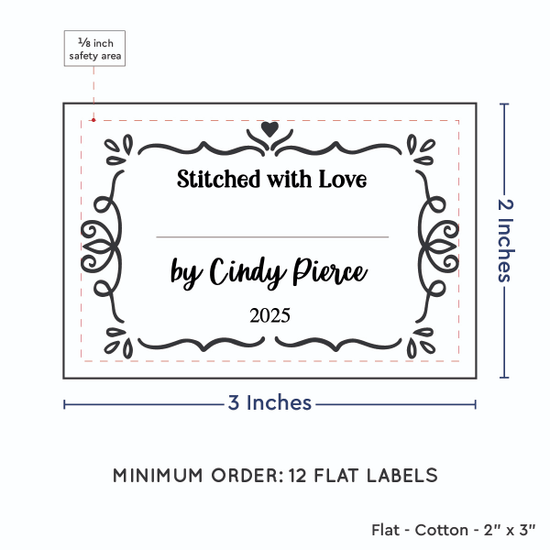 PPLR_HIDDEN_PRODUCT Swirl Accent Border with Fill in Blanks (2"x3" Cotton - 12 labels/set)