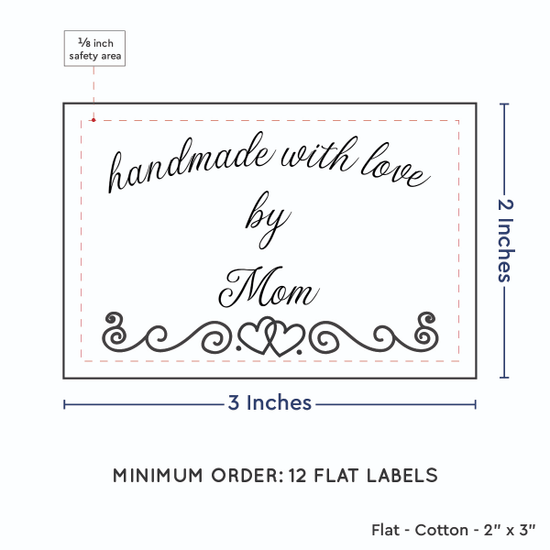 PPLR_HIDDEN_PRODUCT Double Heart Border (2"x3" Cotton - 12 labels/set)