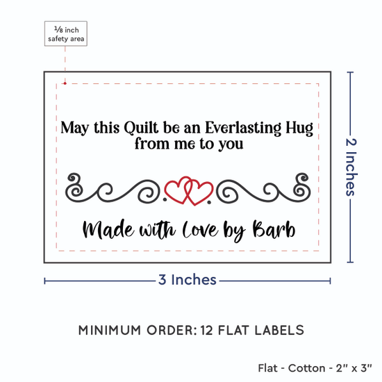 PPLR_HIDDEN_PRODUCT Double Heart Quote (2"x3" Cotton - 12 labels/set)