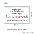 PPLR_HIDDEN_PRODUCT Double Heart Quote (2"x3" Cotton - 12 labels/set)