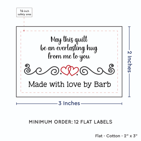 PPLR_HIDDEN_PRODUCT Double Heart Quote (2"x3" Cotton - 12 labels/set)