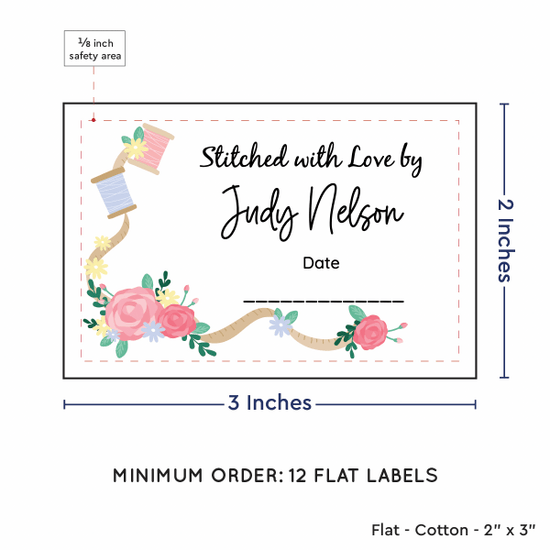 PPLR_HIDDEN_PRODUCT Thread and Flowers (2"x3" Cotton - 12 labels/set)