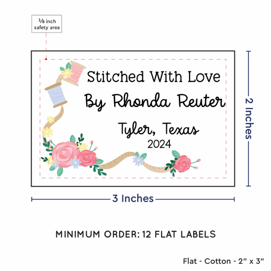 PPLR_HIDDEN_PRODUCT Thread and Flowers (2"x3" Cotton - 12 labels/set)