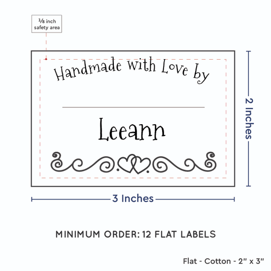 PPLR_HIDDEN_PRODUCT Double heart border with Fill in Blanks (2"x3" Cotton - 12 labels/set)