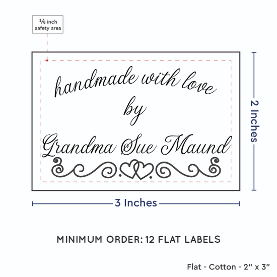 PPLR_HIDDEN_PRODUCT Double Heart Border (2"x3" Cotton - 12 labels/set)