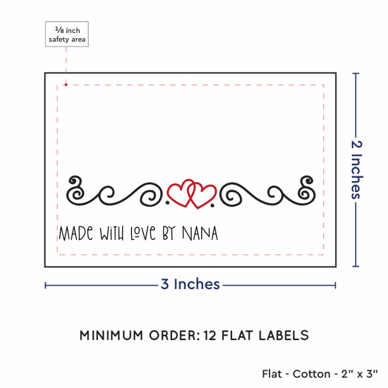 PPLR_HIDDEN_PRODUCT Double Heart Quote (2"x3" Cotton - 12 labels/set)