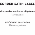 PPLR_HIDDEN_PRODUCT Reorder Previous Label Design - SATIN