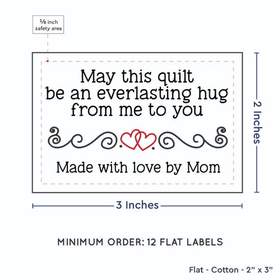 PPLR_HIDDEN_PRODUCT Double Heart Quote (2"x3" Cotton - 12 labels/set)