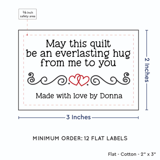 PPLR_HIDDEN_PRODUCT Double Heart Quote (2"x3" Cotton - 12 labels/set)