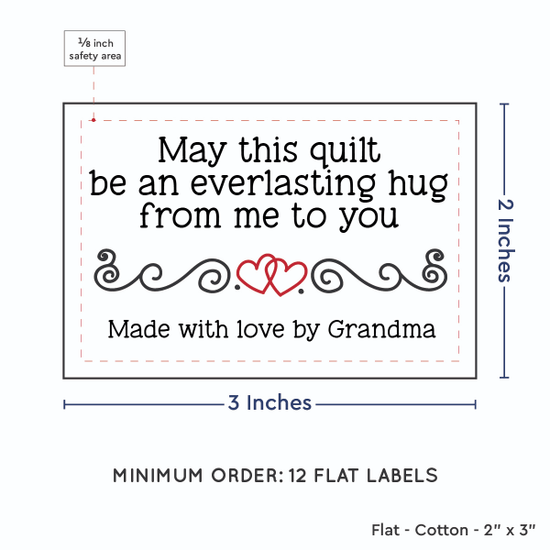 PPLR_HIDDEN_PRODUCT Double Heart Quote (2"x3" Cotton - 12 labels/set)