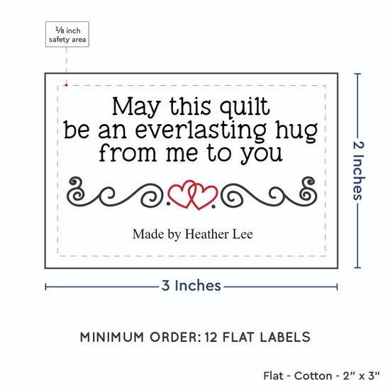 PPLR_HIDDEN_PRODUCT Double Heart Quote (2"x3" Cotton - 12 labels/set)