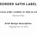 PPLR_HIDDEN_PRODUCT Reorder Previous Label Design - SATIN